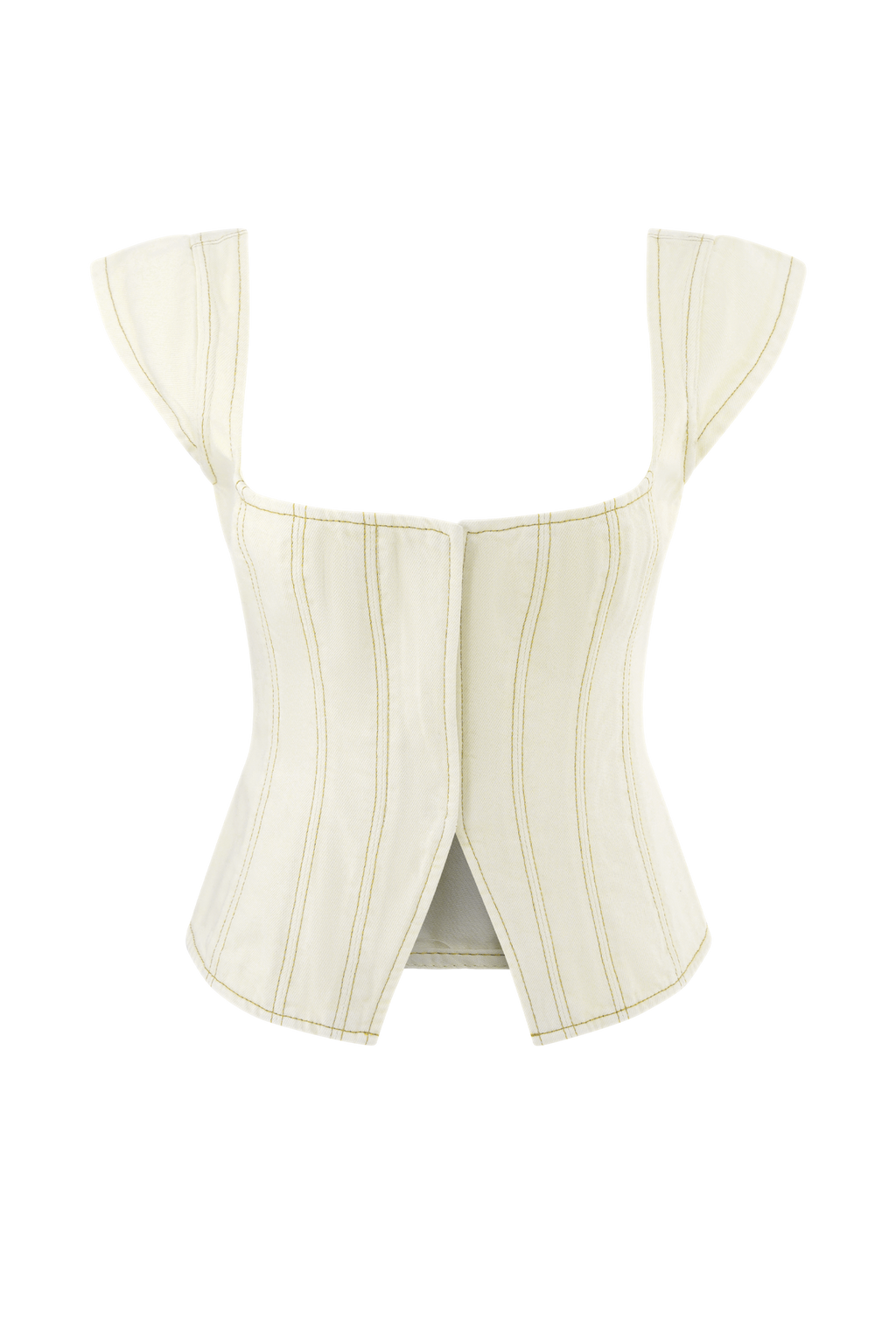 Loretta Cap Sleeve Denim Top in Ecru – Chic&Drifts