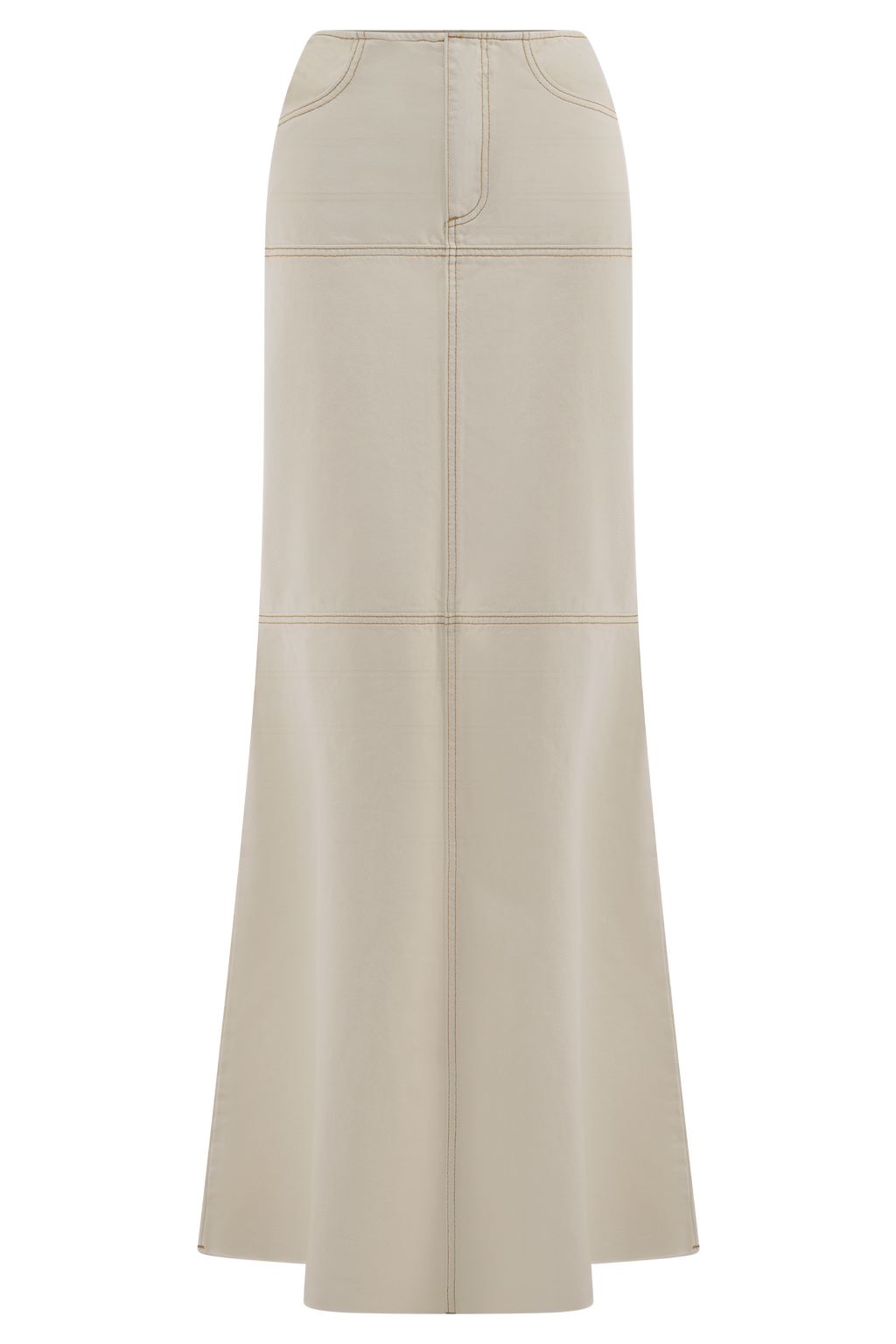 Loretta Denim Maxi Skirt in Ecru – Chic&Drifts
