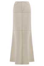 Loretta Denim Maxi Skirt in Ecru – Chic&Drifts