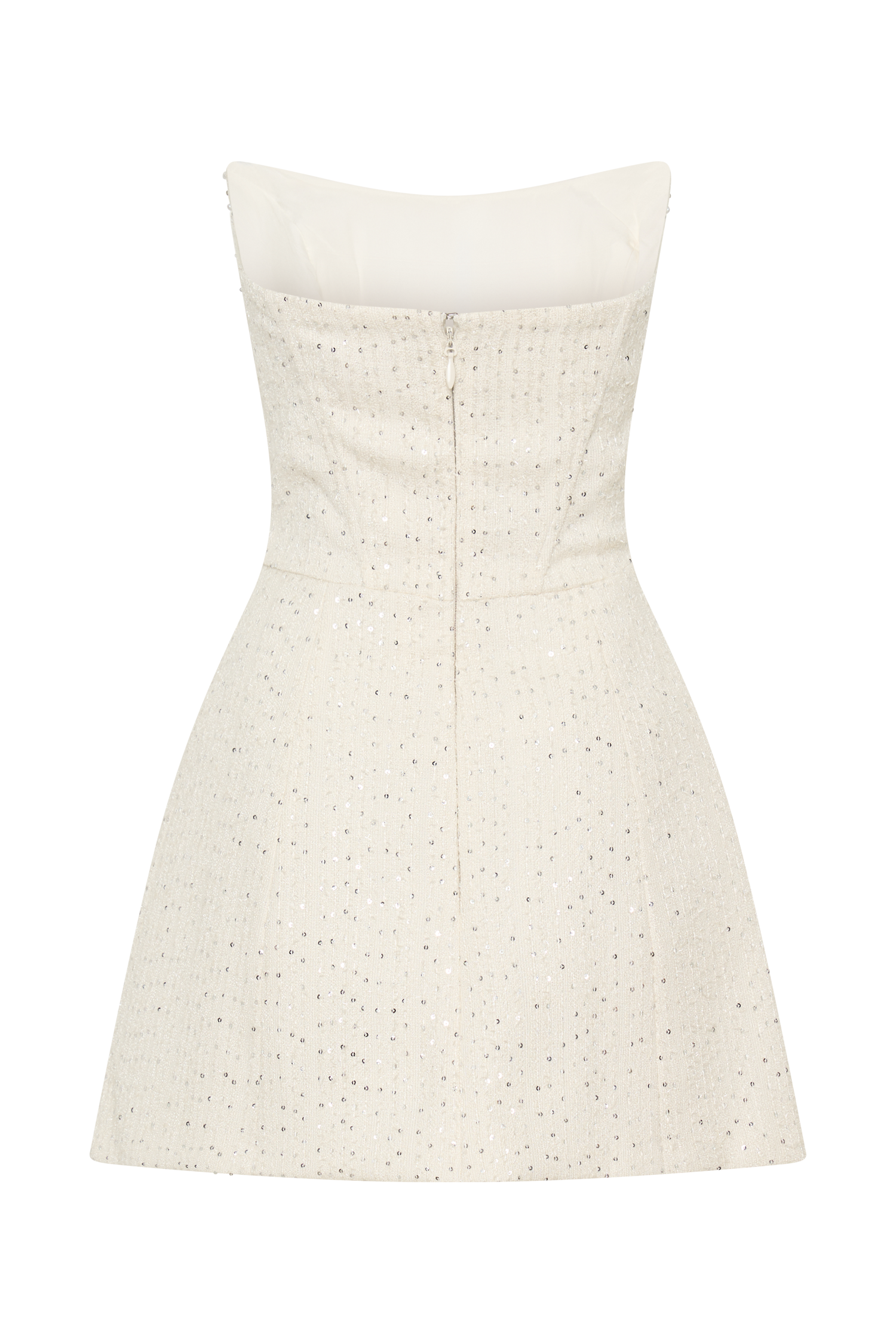 Lorrie Tweed Corset Mini Dress in White – Chic&Drifts