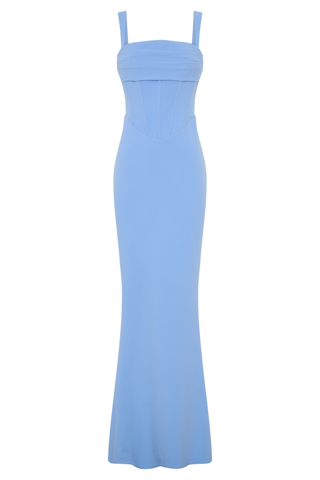 Luella Crepe Corset Maxi Dress in Cornflower Blue – Chic&Drifts