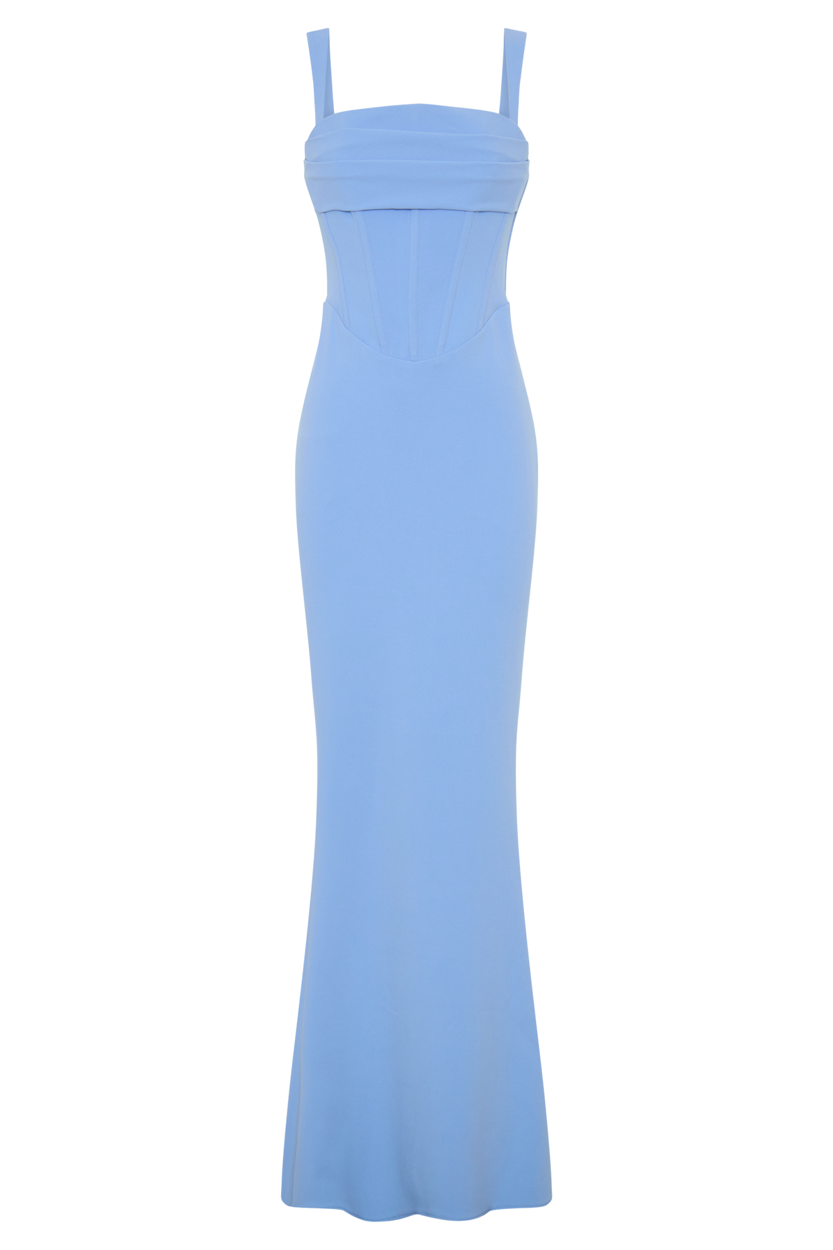 Luella Crepe Corset Maxi Dress in Cornflower Blue – Chic&Drifts