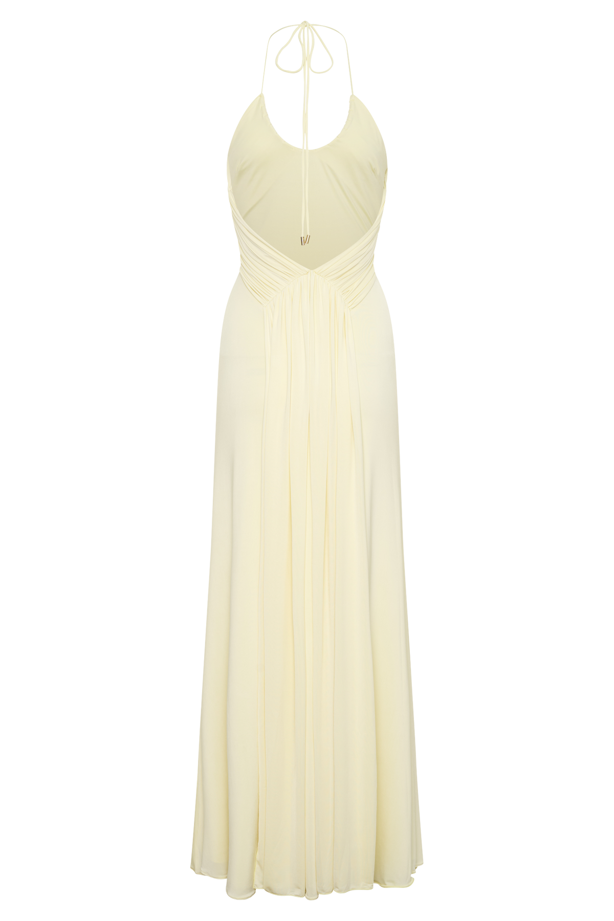 Maely Gathered Slinky Maxi Dress in Lemon – Chic&Drifts