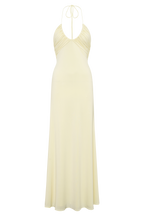 Maely Gathered Slinky Maxi Dress in Lemon – Chic&Drifts