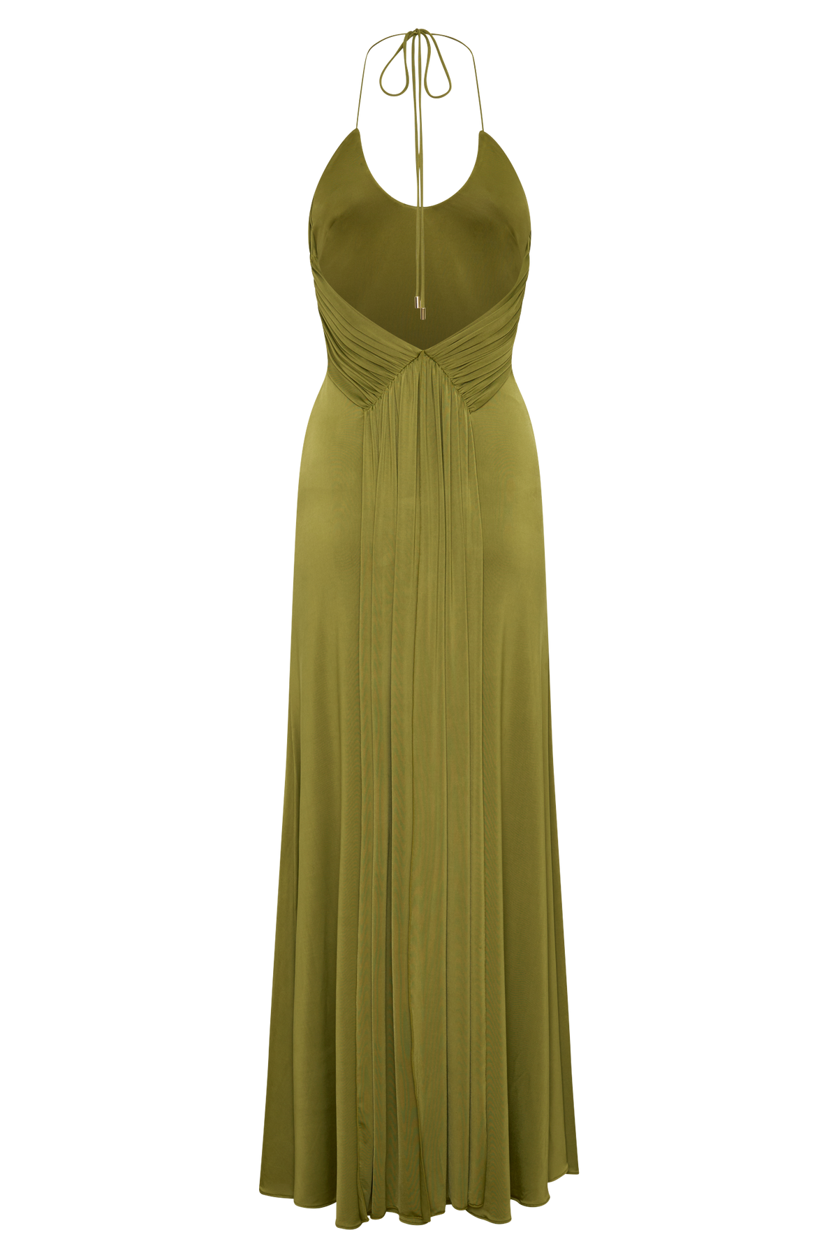 Maely Gathered Slinky Maxi Dress