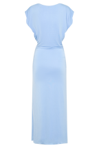 Maiara Shortsleeve Slinky Tie Maxi Dress in Chocolate – Chic&Drifts