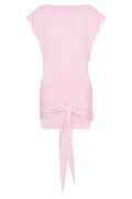 Maiara Shortsleeve Slinky Tie Mini Dress in Pink – Chic&Drifts