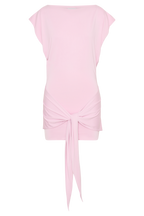 Maiara Shortsleeve Slinky Tie Mini Dress in Pink – Chic&Drifts