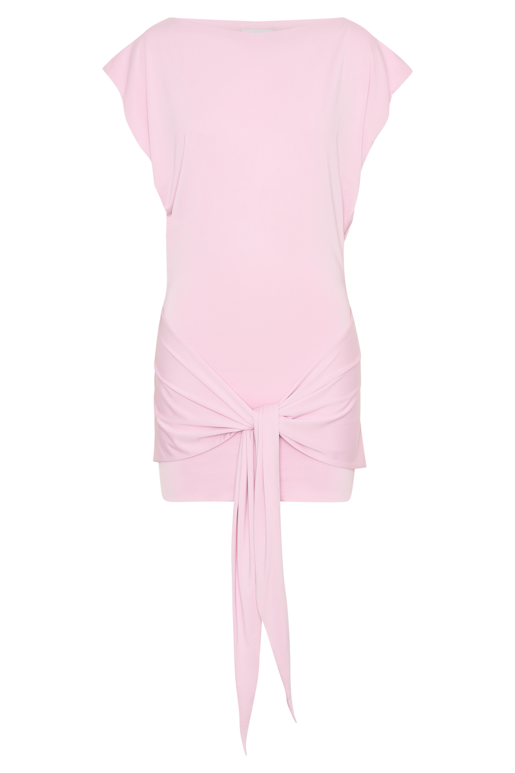 Maiara Shortsleeve Slinky Tie Mini Dress in Pink – Chic&Drifts