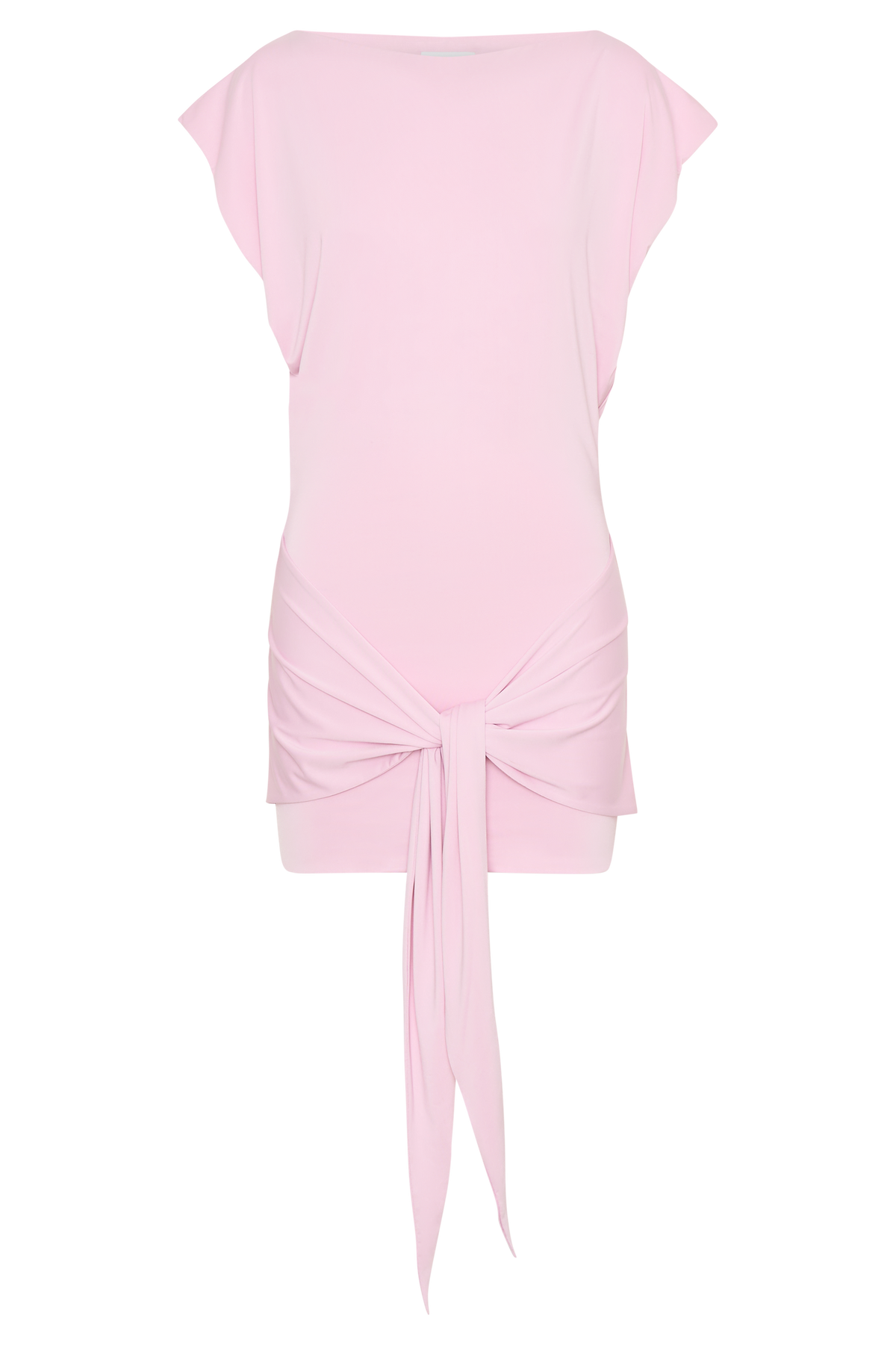 Maiara Shortsleeve Slinky Tie Mini Dress in Pink – Chic&Drifts
