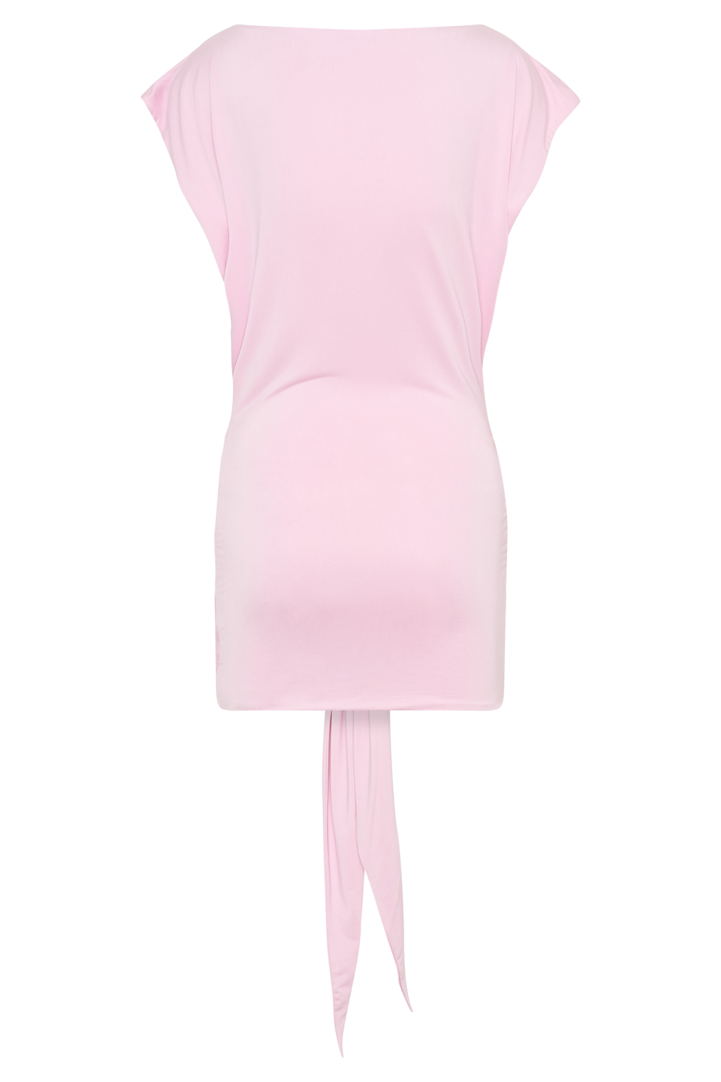 Maiara Shortsleeve Slinky Tie Mini Dress in Pink – Chic&Drifts