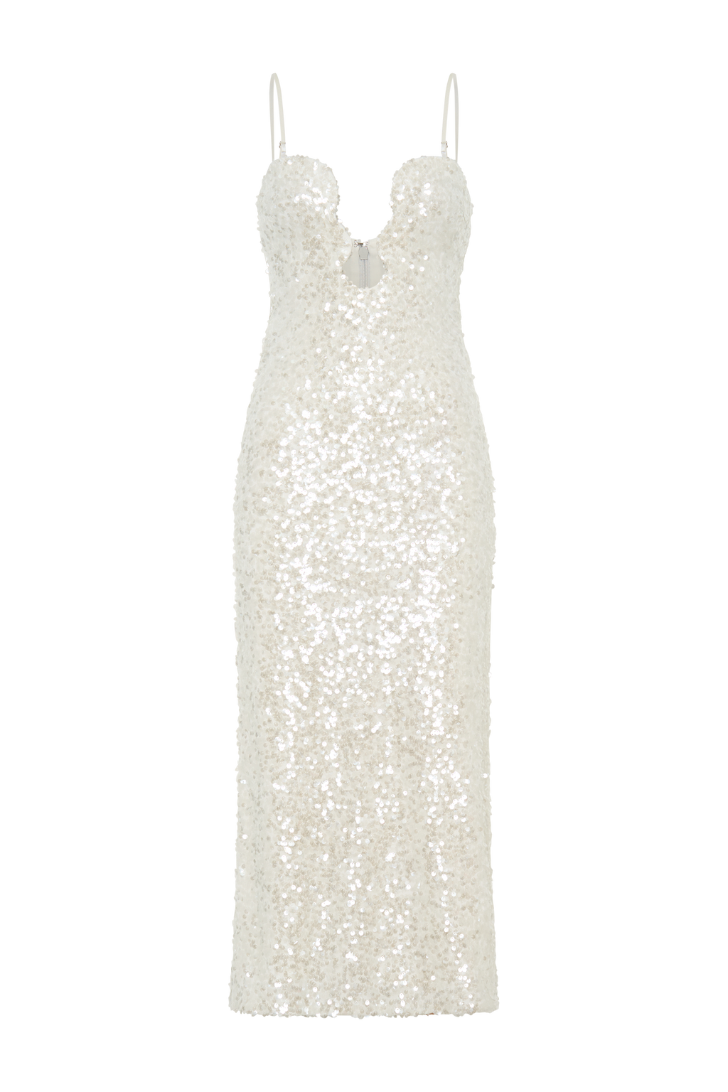 Makari Sequin Maxi Dress in White – Chic&Drifts