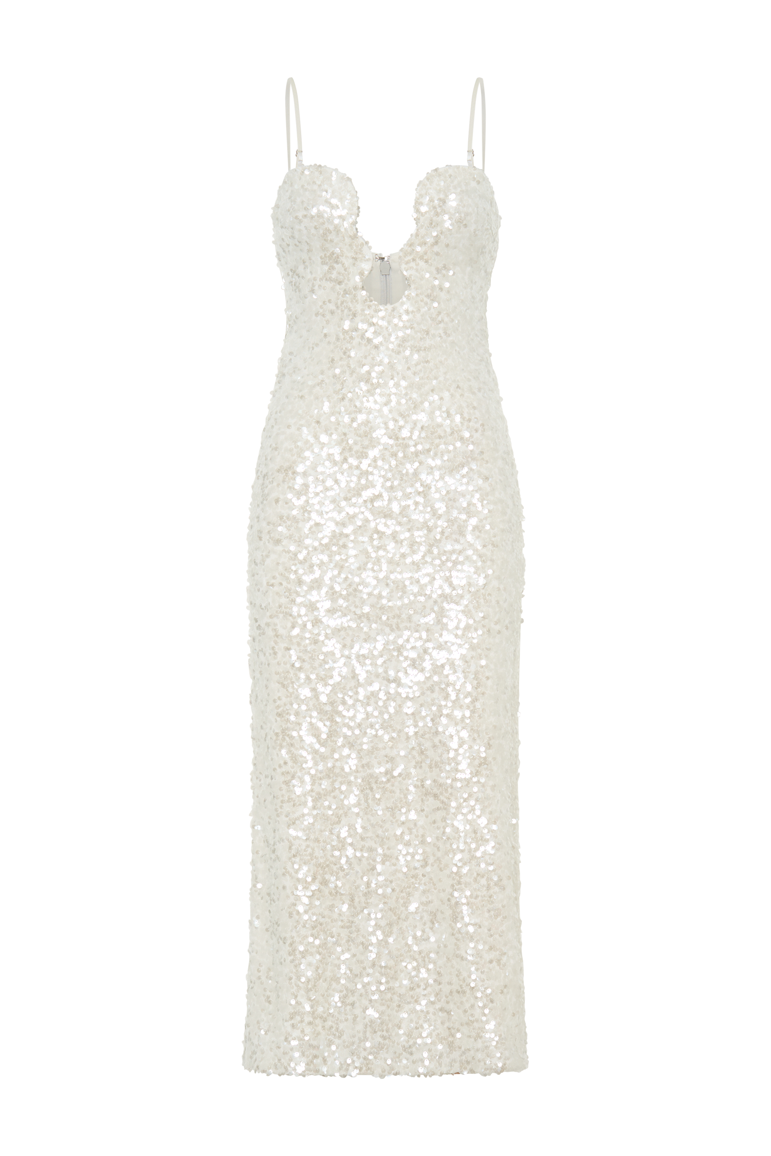 Makari Sequin Maxi Dress in White – Chic&Drifts