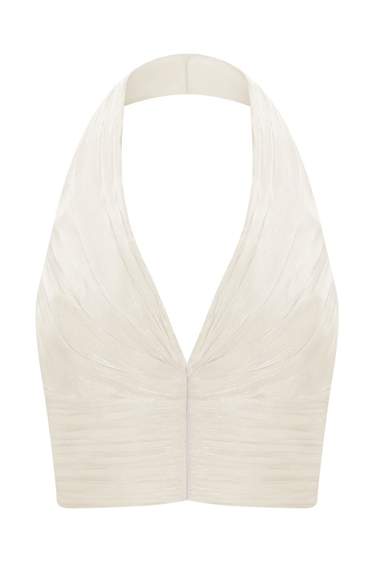 Makena Gathered V Neck Top in Opal White – Chic&Drifts