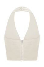 Makena Gathered V Neck Top in Opal White – Chic&Drifts