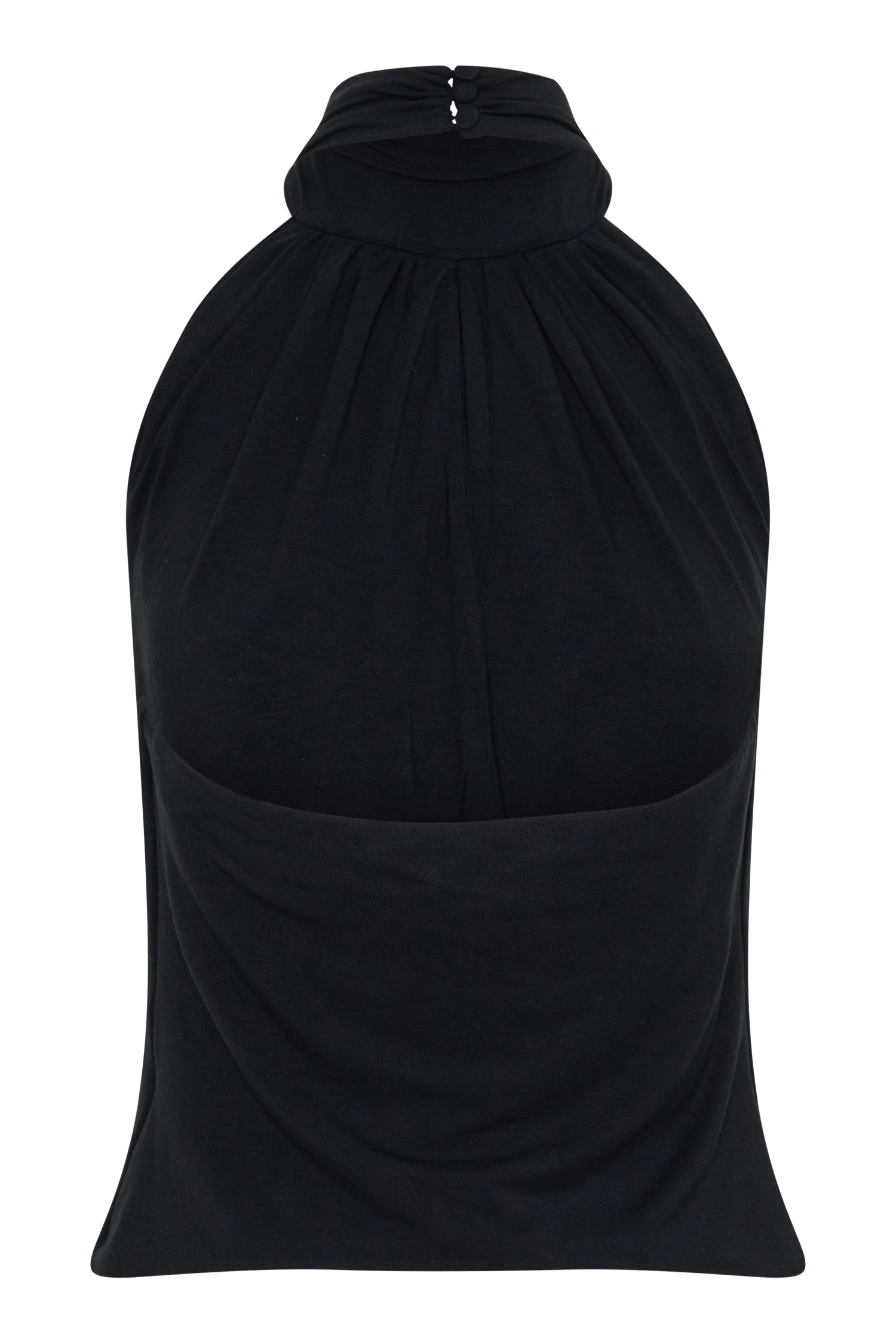 Maki Viscose Sleeveless Halter Top in Black – Chic&Drifts