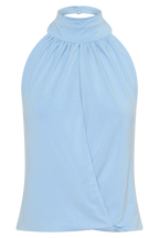 Maki Viscose Sleeveless Halter Top in Blue – Chic&Drifts