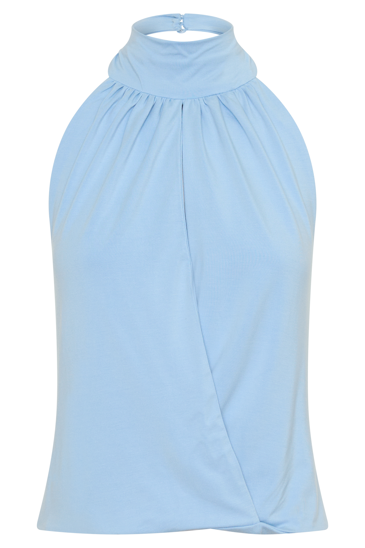 Maki Viscose Sleeveless Halter Top in Blue – Chic&Drifts