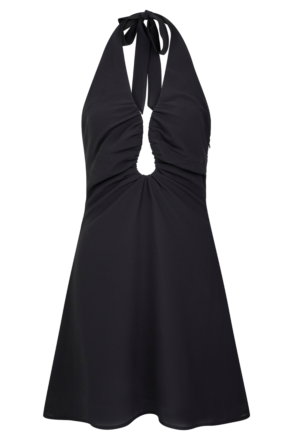 Malakhai Chiffon Halter Mini Dress in Black – Chic&Drifts
