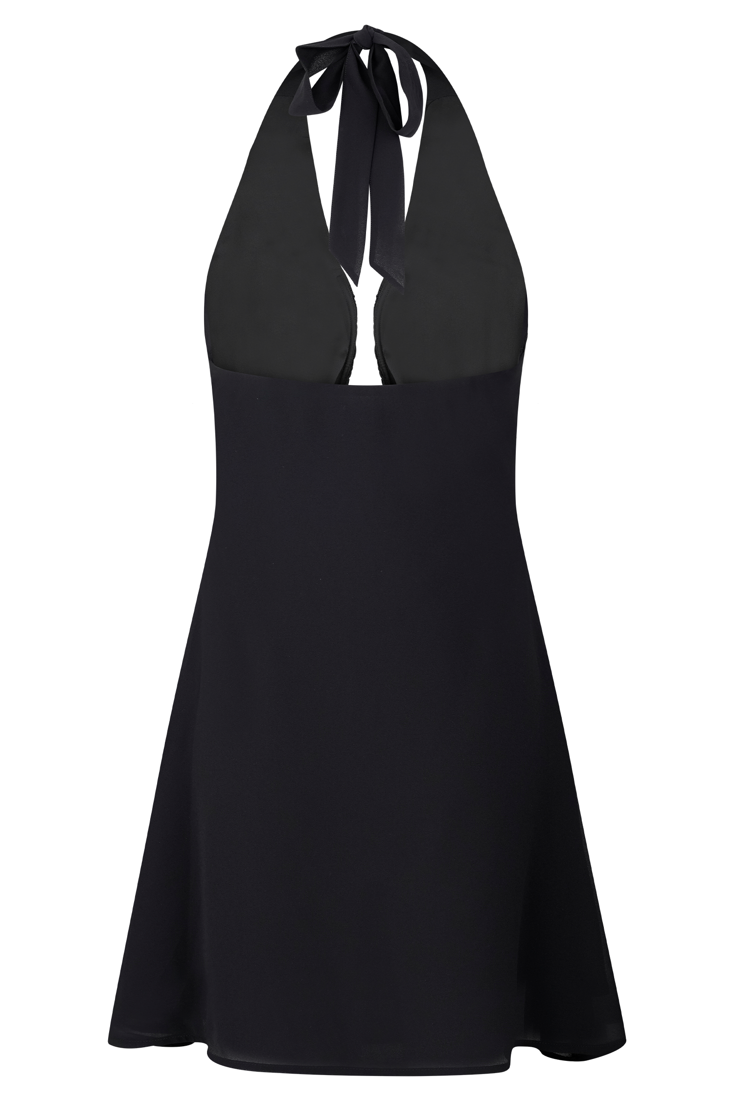 Malakhai Chiffon Halter Mini Dress in Black – Chic&Drifts