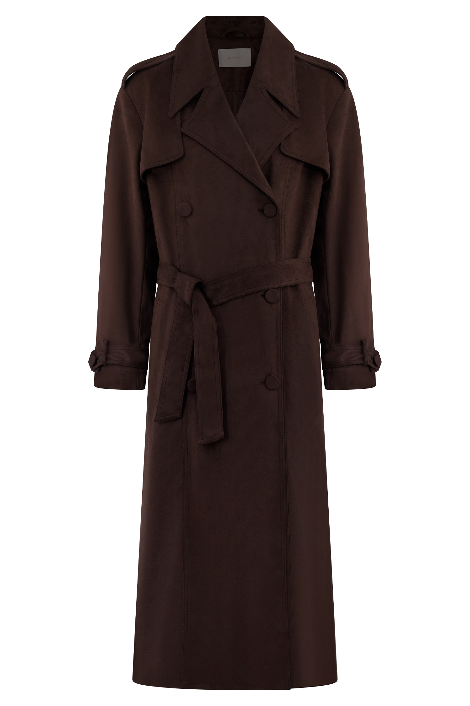 Marc Faux Suede Coat in Cocoa Chocolate – Chic&Drifts