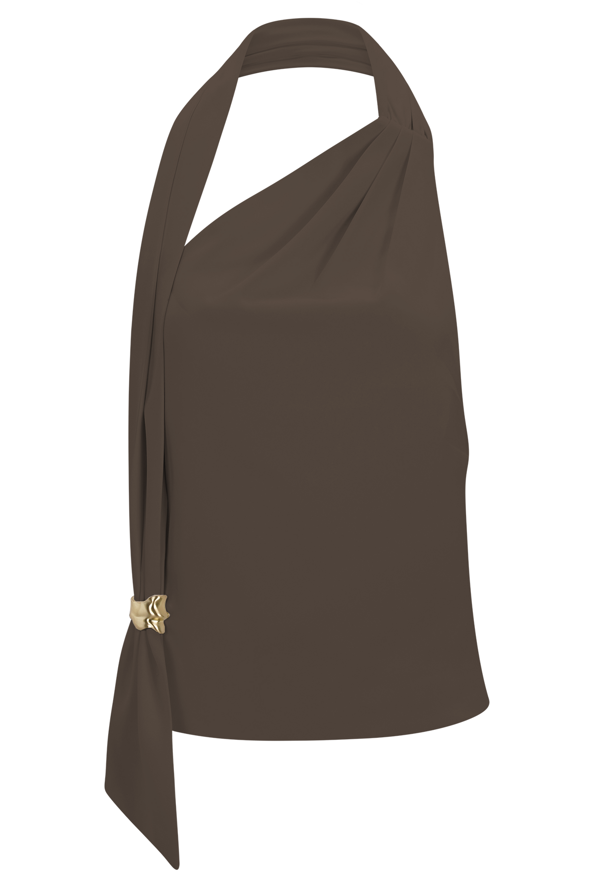 Marina Halter Top With Hardware in Cacao Brown – Chic&Drifts