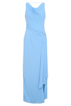 Marjorie Draped Back Chiffon Maxi Dress in Sky Blue – Chic&Drifts