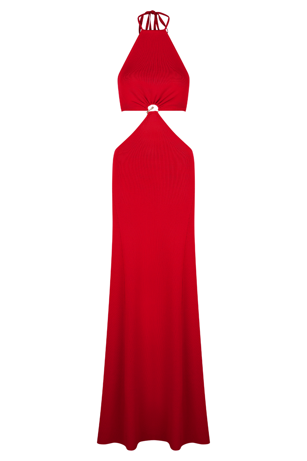 Marlowe Halter Knit Maxi Dress in Red – Chic&Drifts