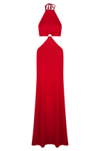 Marlowe Halter Knit Maxi Dress in Red – Chic&Drifts