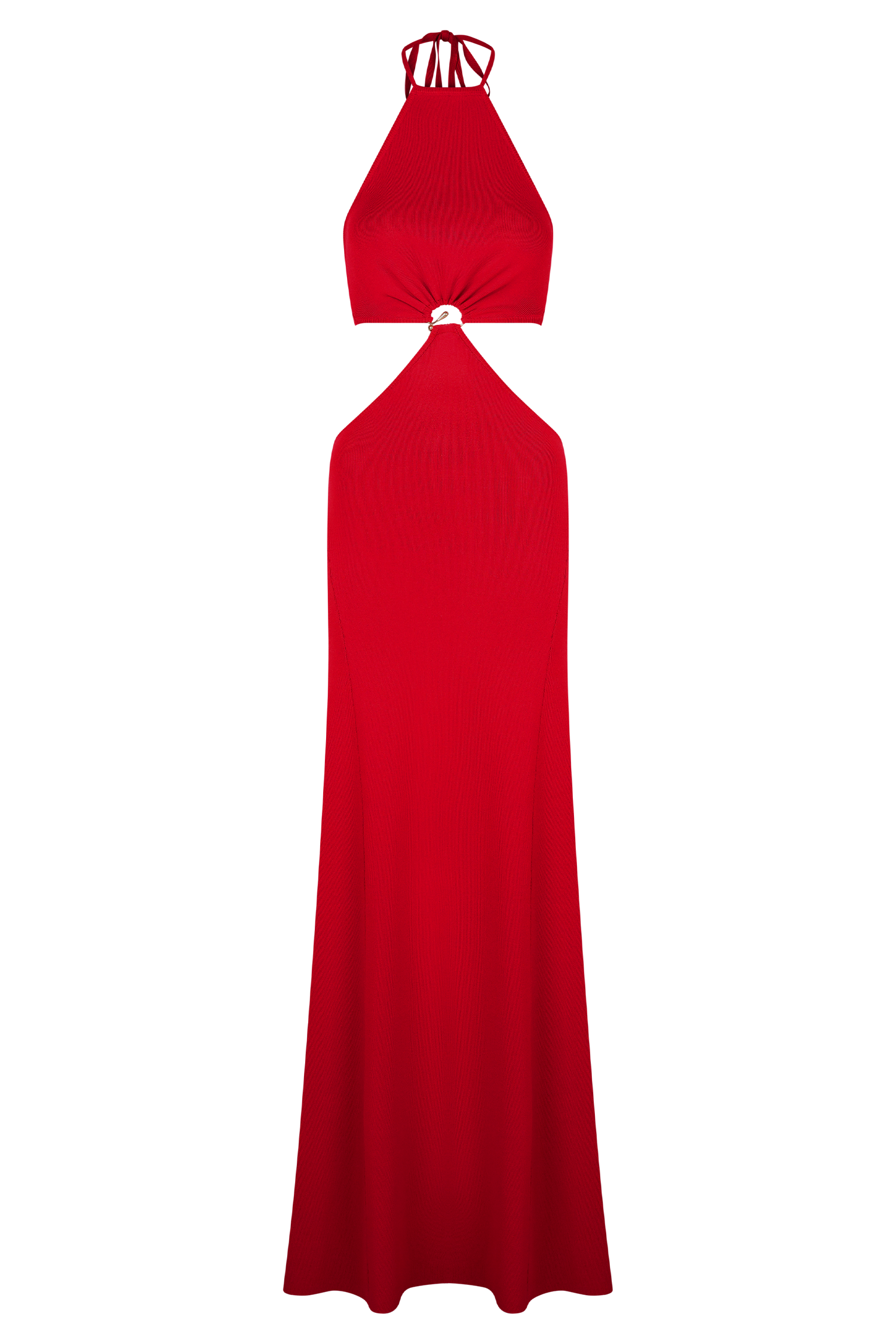 Marlowe Halter Knit Maxi Dress in Red – Chic&Drifts