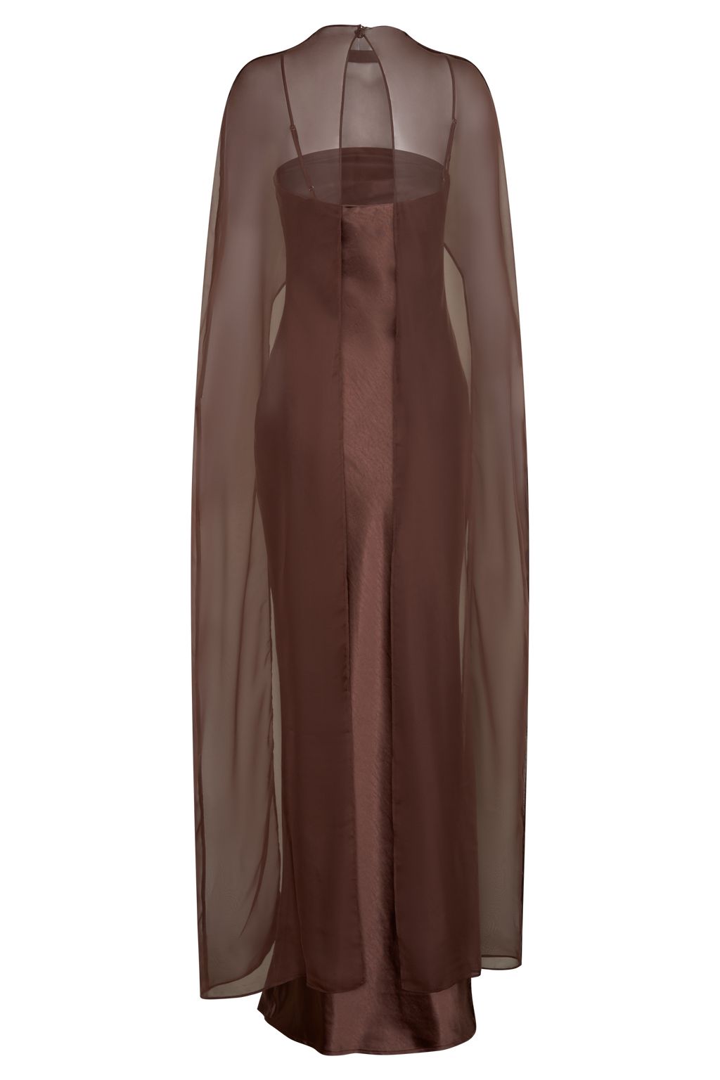 Martinne Chiffon Cape Maxi Dress in Arctic Blue – Chic&Drifts