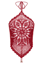 Marvin Crochet Halter Top in Red – Chic&Drifts