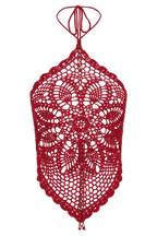 Marvin Crochet Halter Top in Red – Chic&Drifts