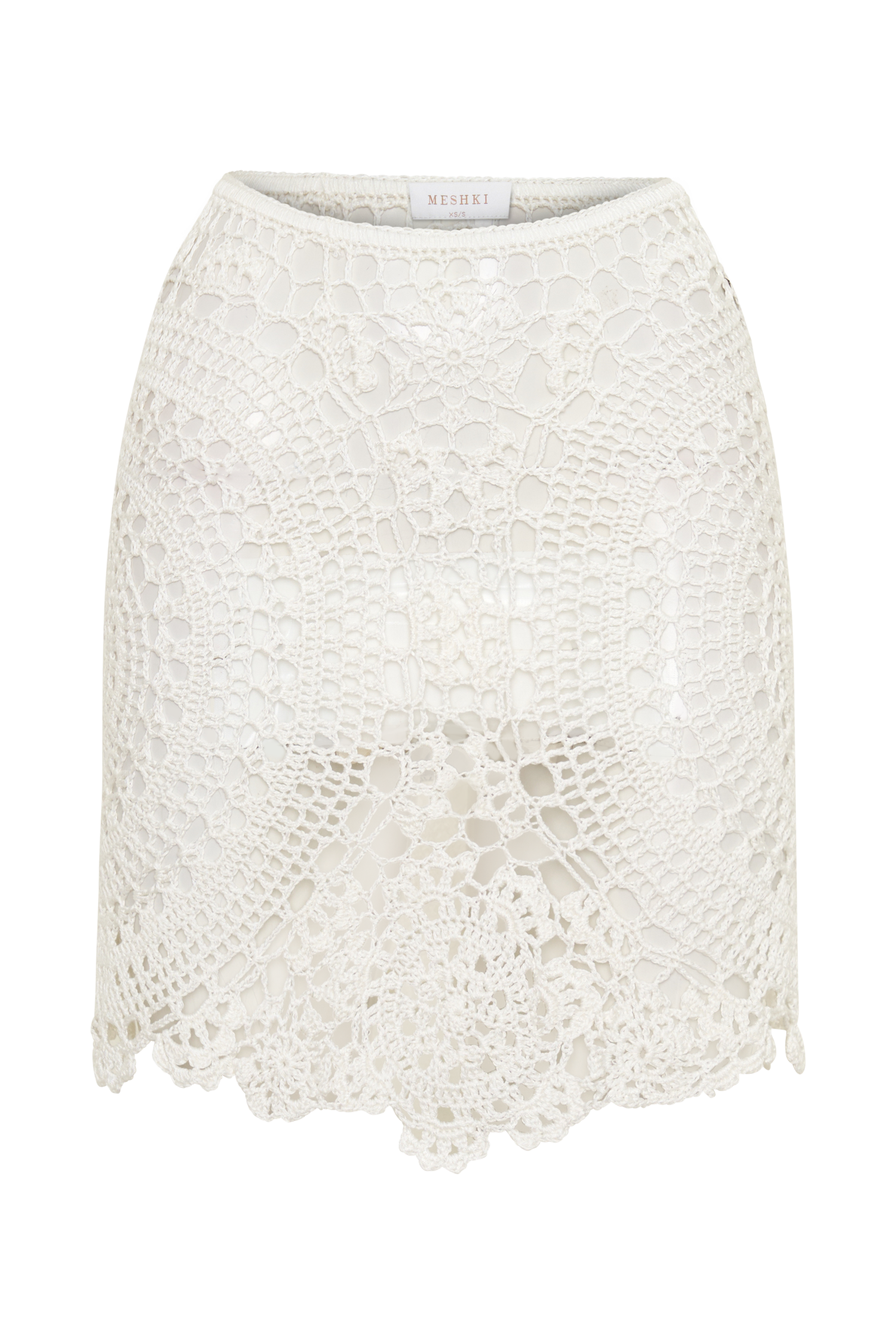 Marvin Crochet Mini Skirt in Ivory – Chic&Drifts
