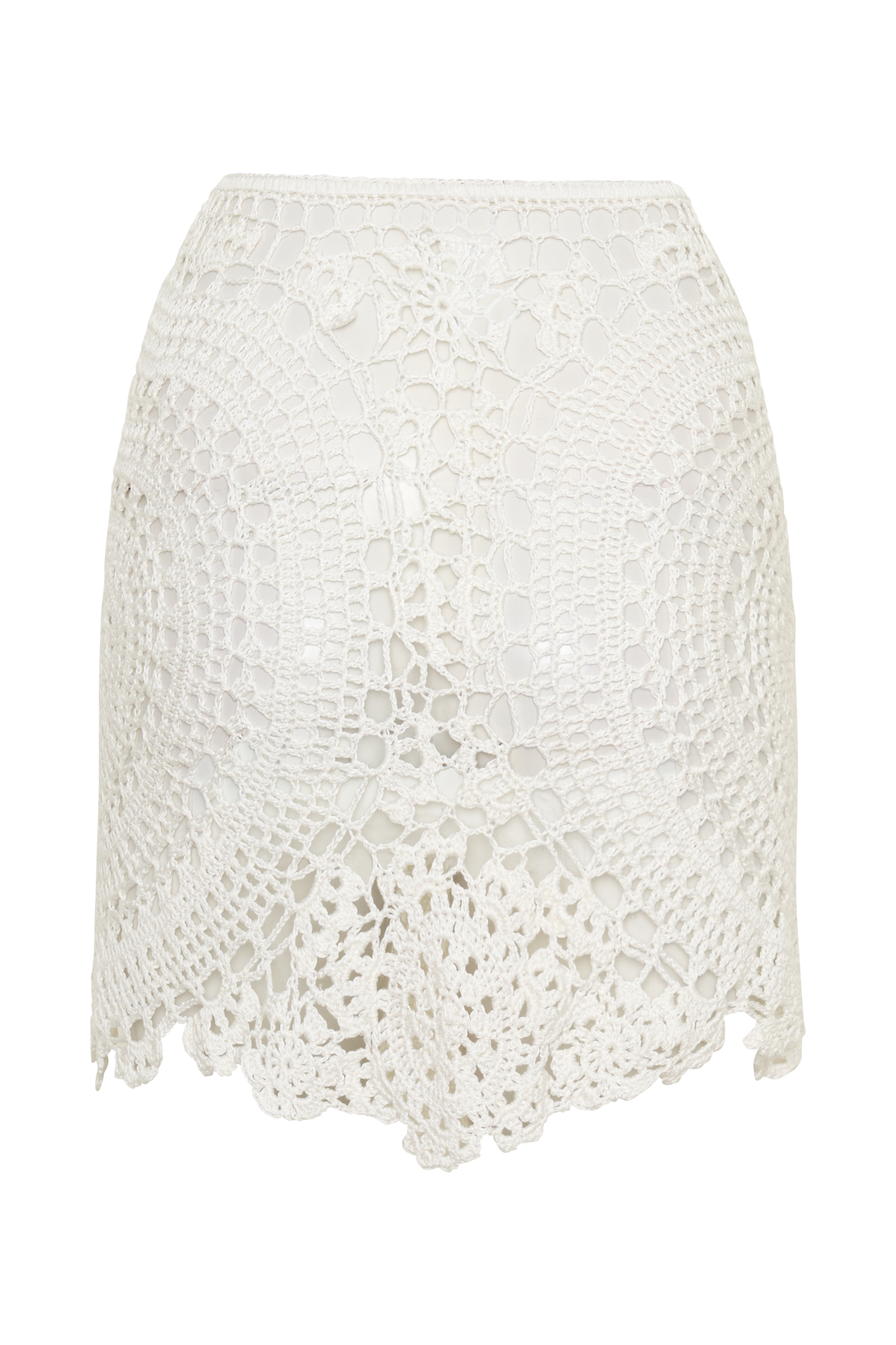 Marvin Crochet Mini Skirt in Ivory – Chic&Drifts