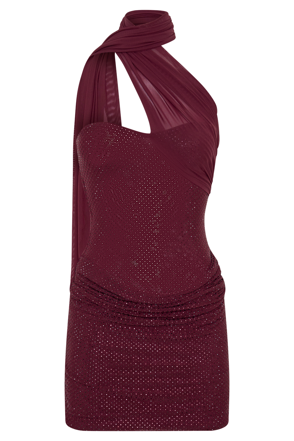 Mattea Diamante Mini Dress With Scarf in Navy – Chic&Drifts