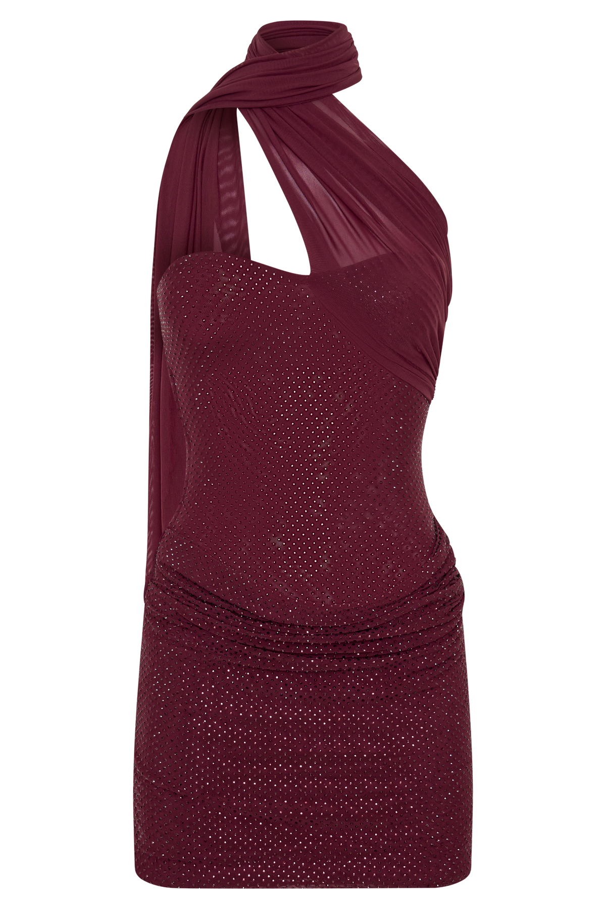 Mattea Diamante Mini Dress With Scarf in Navy – Chic&Drifts