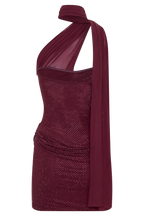Mattea Diamante Mini Dress With Scarf in Navy – Chic&Drifts