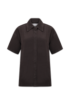 Maya Oversized Denim Shirt in Chocolate – Chic&Drifts