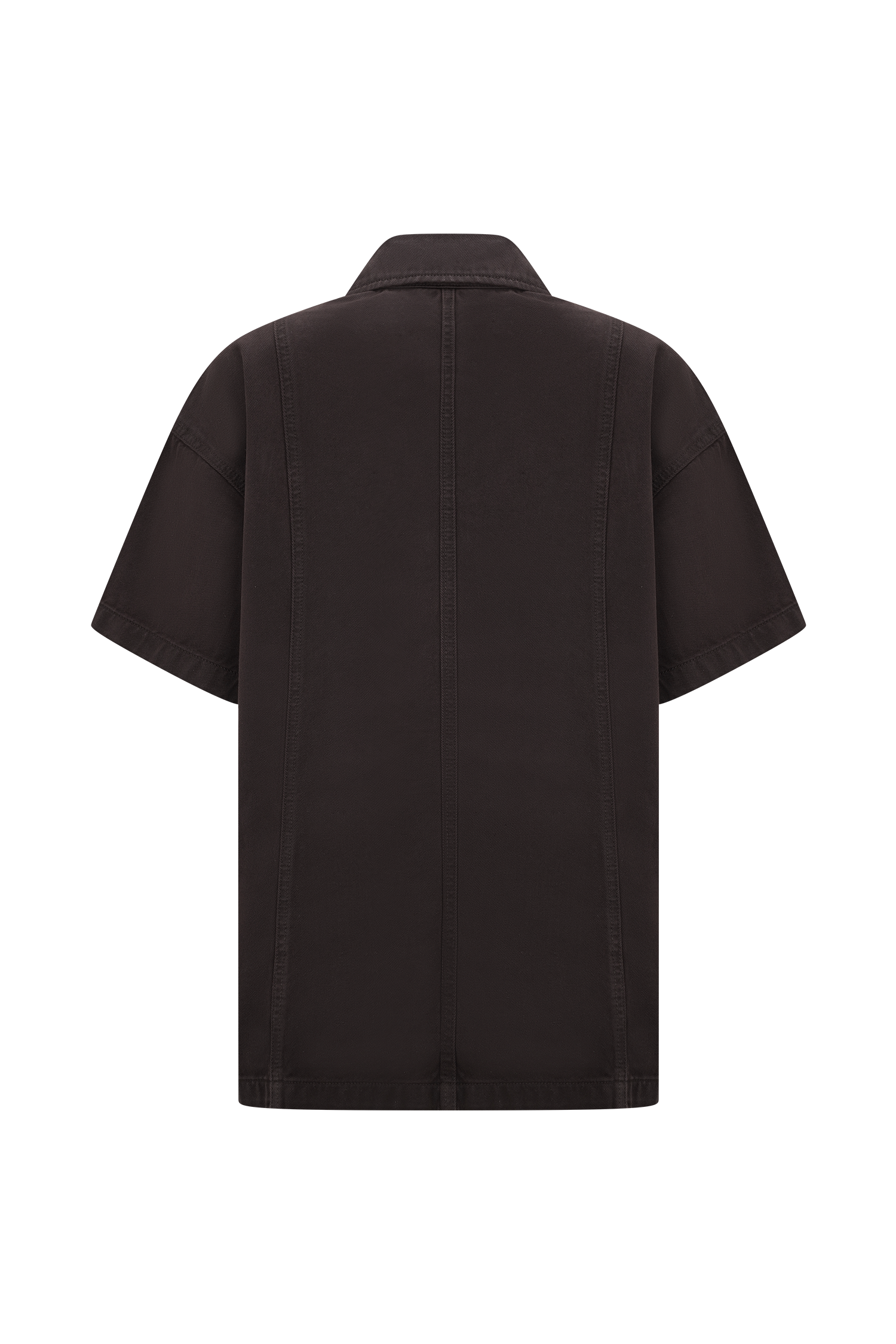 Maya Oversized Denim Shirt in Chocolate – Chic&Drifts