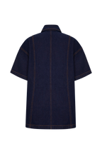 Maya Oversized Denim Shirt in Indigo Blue – Chic&Drifts