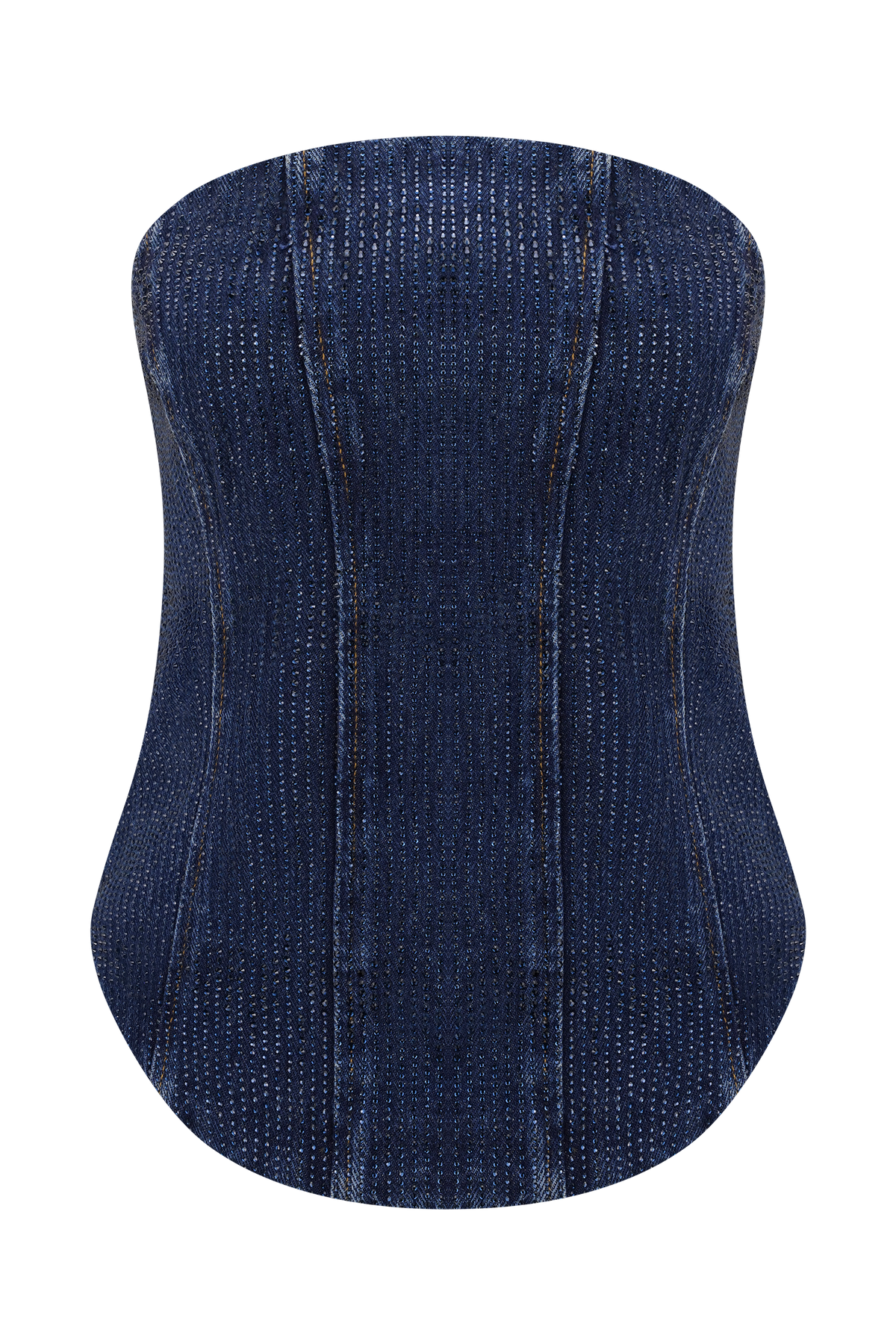 Monte Strapless Diamante Denim Corset in Midnight Blue – Chic&Drifts