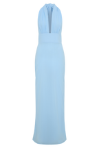 Nadine Halter Chiffon Maxi Dress in Blue – Chic&Drifts
