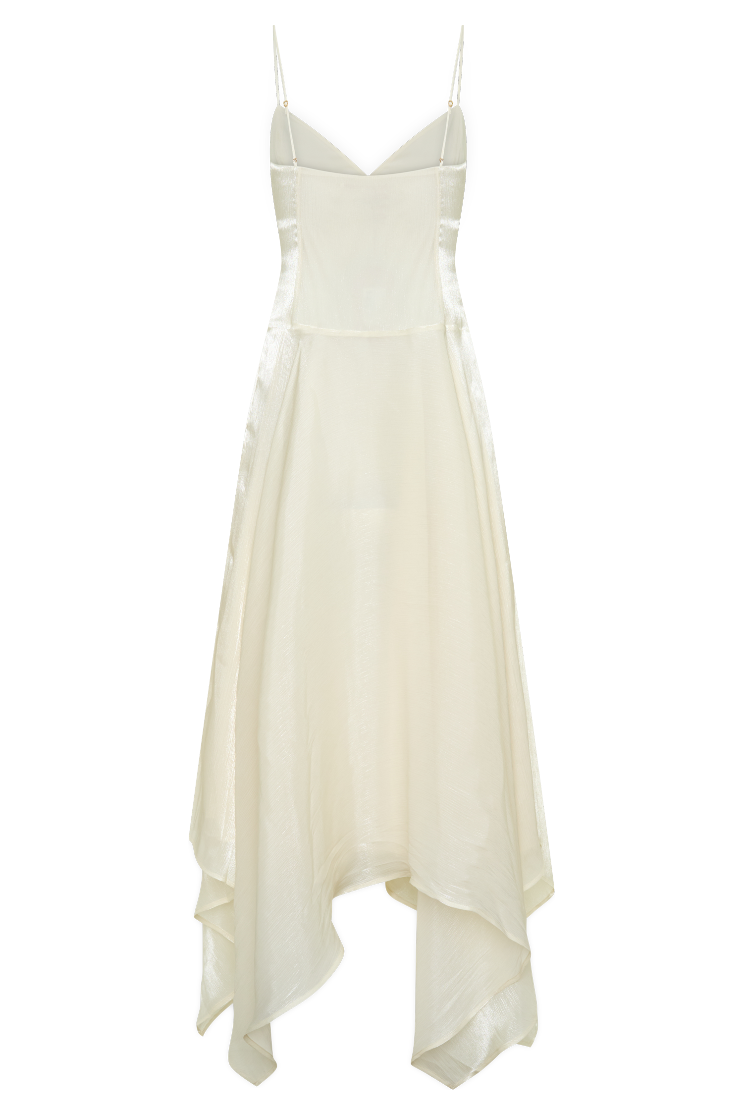 Naomi Satin Asymmetric Hem Maxi Dress