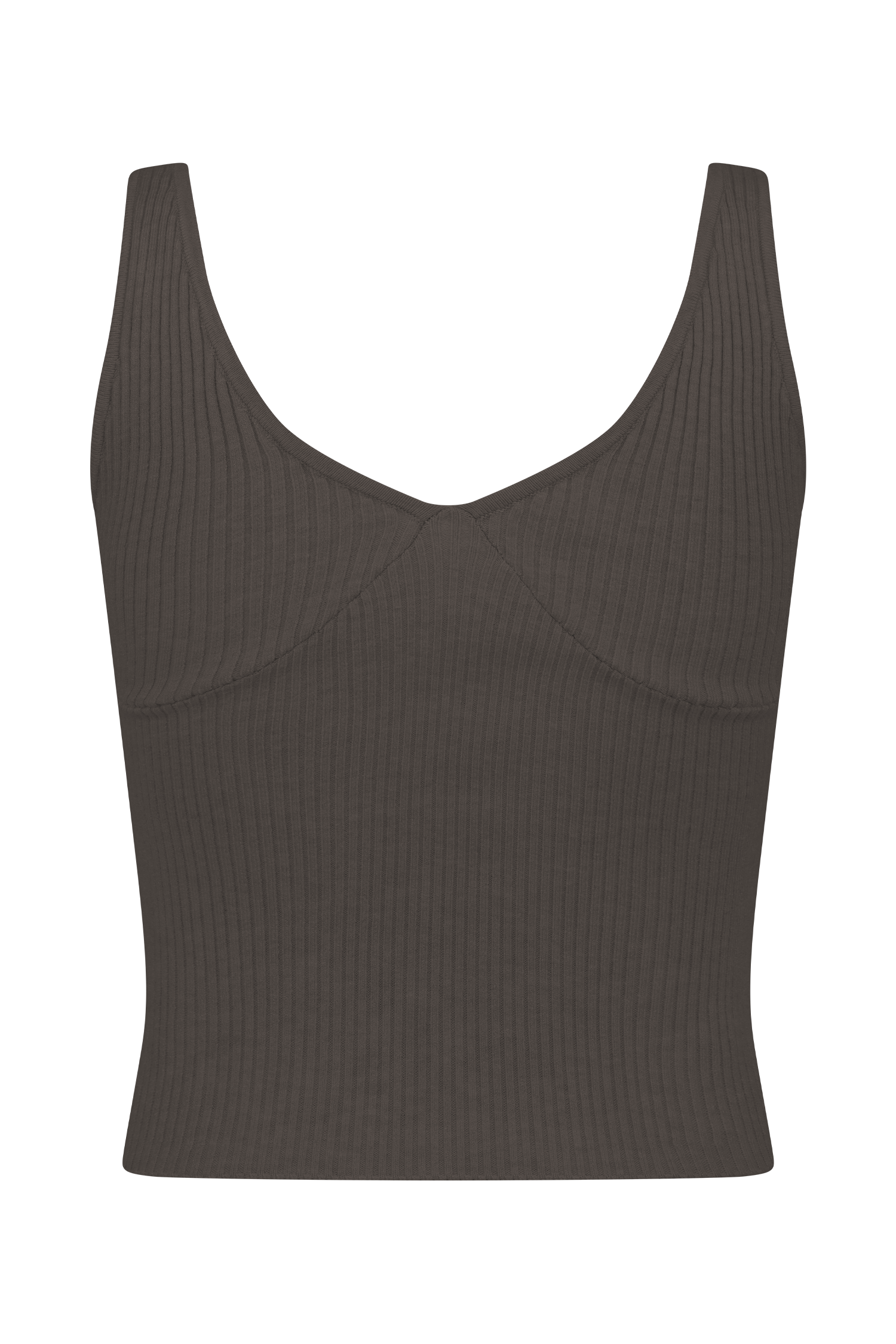 Natalya Ribbed Knit Cami Top in Dark Chocolate – Chic&Drifts