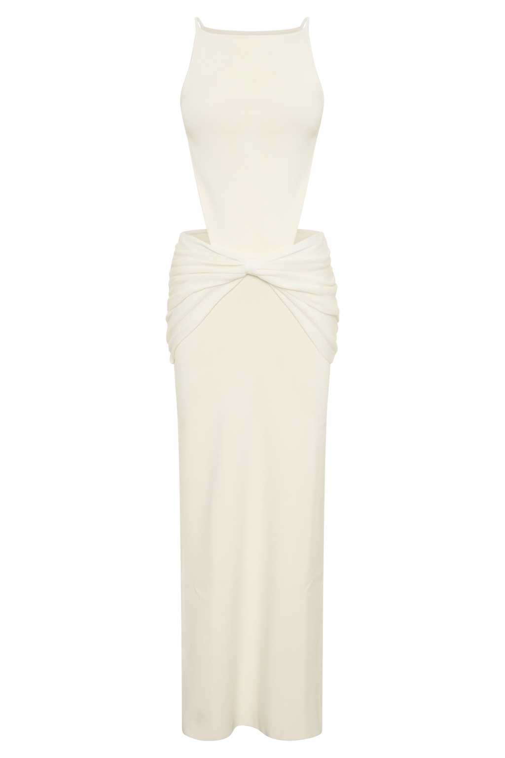 Nathaelie Sleeveless Maxi Dress in White – Chic&Drifts