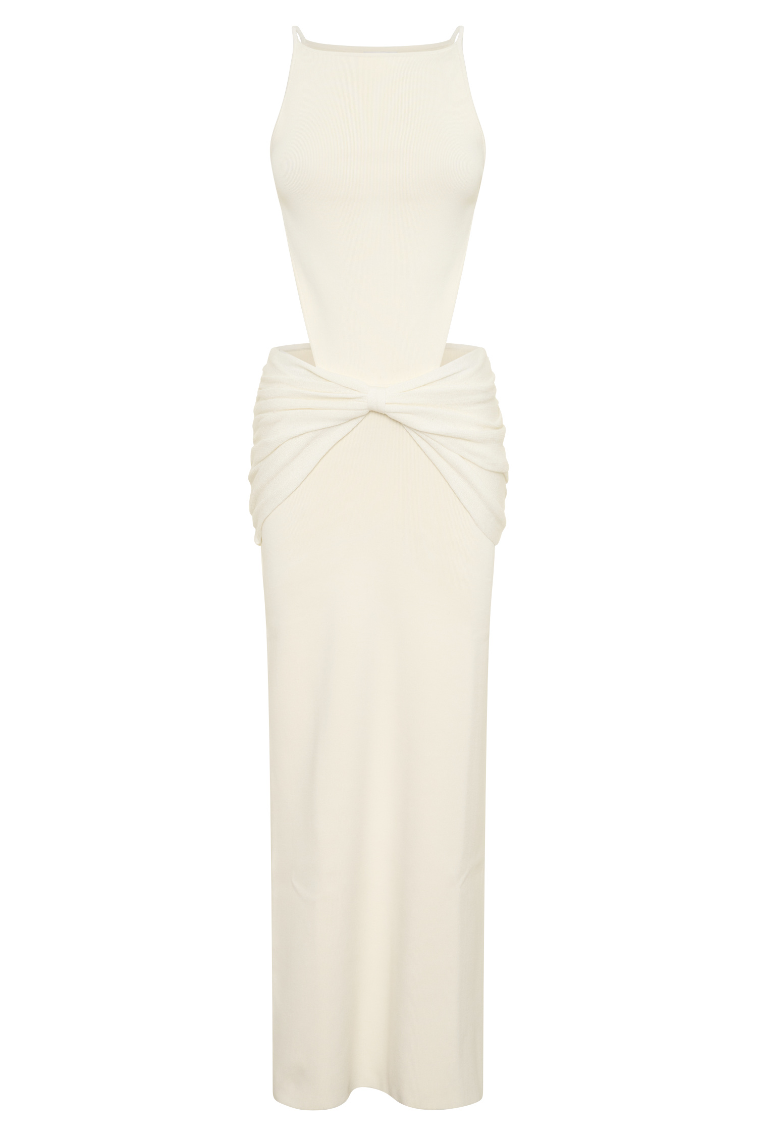 Nathaelie Sleeveless Maxi Dress in White – Chic&Drifts