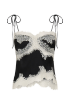 Nina Satin And Lace Camisole in Black/Ivory – Chic&Drifts