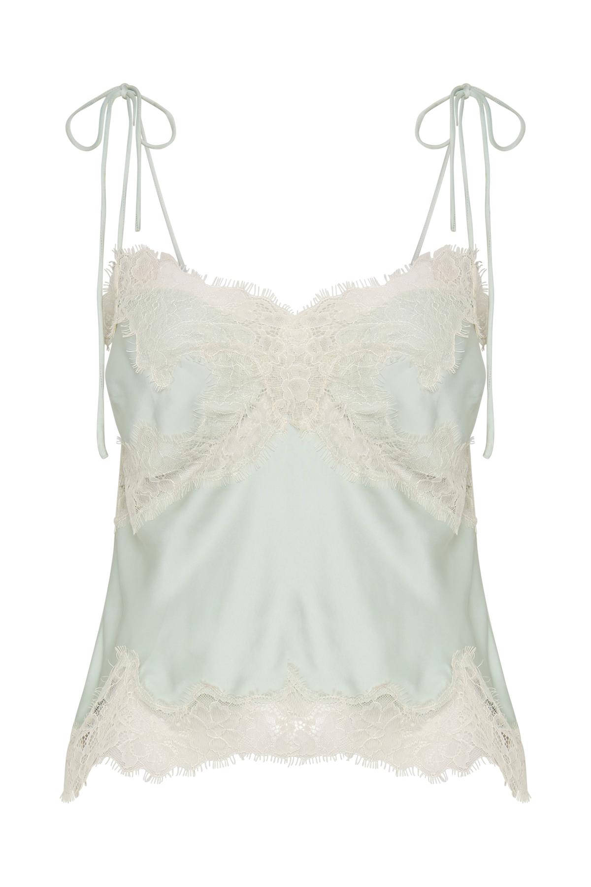 Nina Satin And Lace Camisole in Black/Ivory – Chic&Drifts