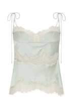 Nina Satin And Lace Camisole in Black/Ivory – Chic&Drifts